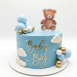 Baby Shower – Baby Show (Versión Niño) Base de Chantilly + Toppers + Fondant